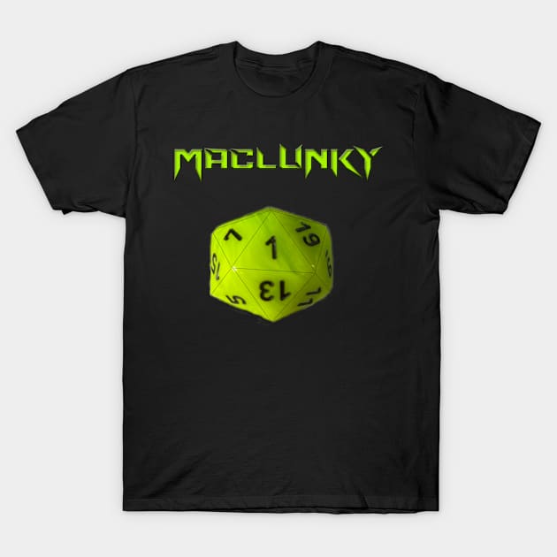 Maclunky D20 T-Shirt by Crabbok